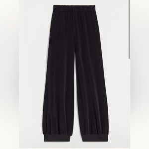 SUZIE KONDI Black Velour Harem Tosk Pants / Small